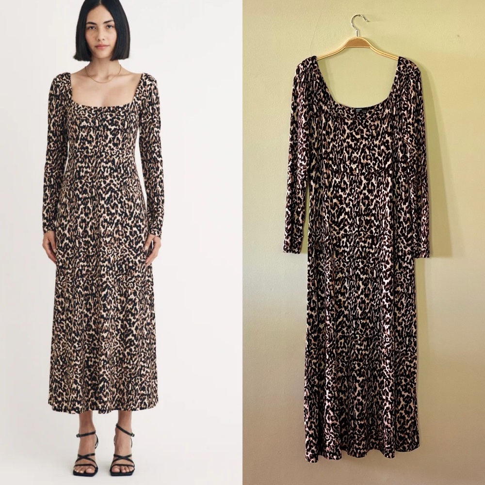 Nobody’s Child Leopard Long Sleeve Dress